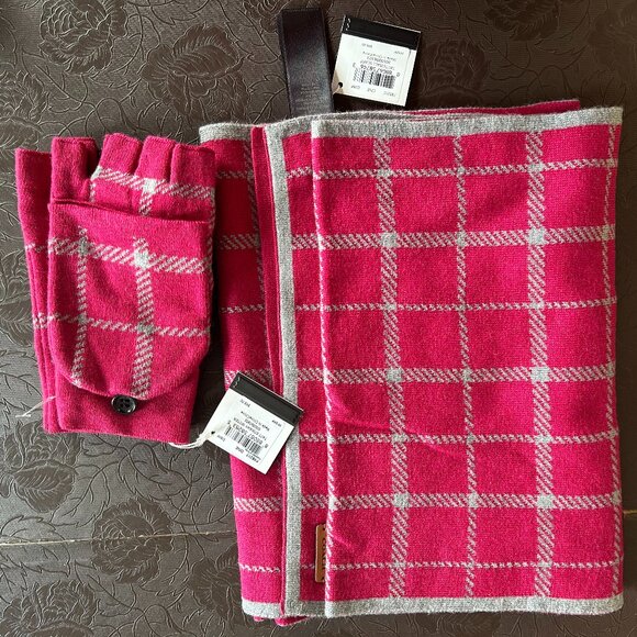 Coach Tattersall Scarf and Gloves - Picture 1 of 10